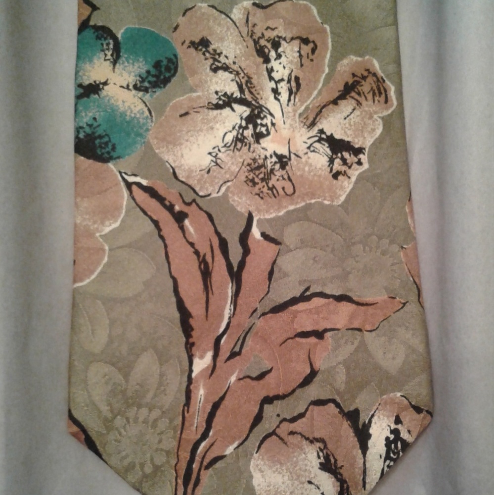 πΊ Oscar de la Renta Floral Tie πΊ - Picture 2 of 6